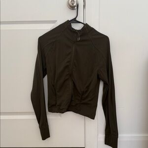 CRZ yoga olive zip up